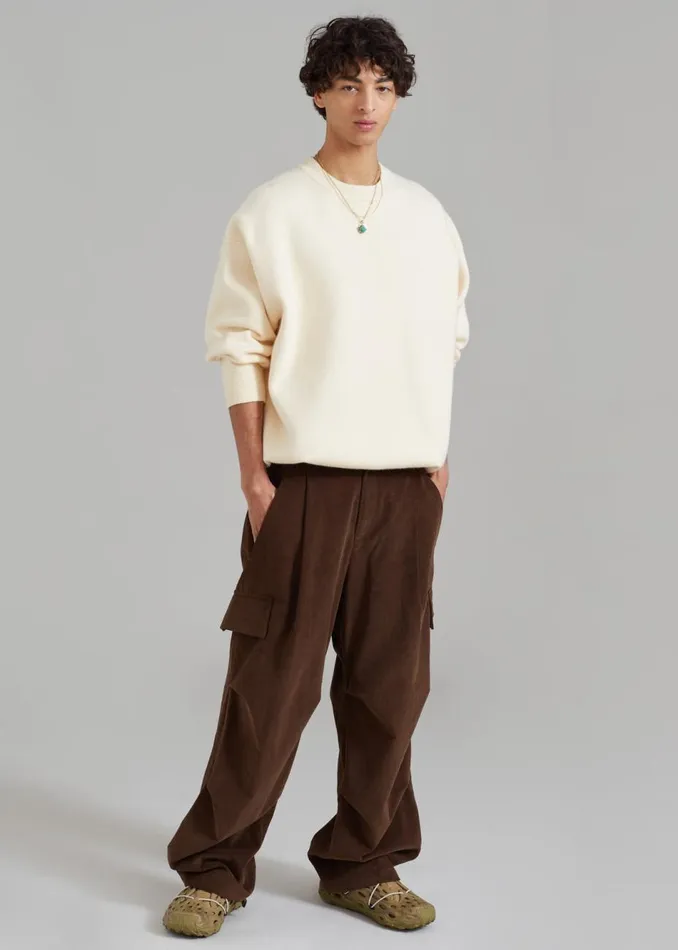 MenWomen The Frankie Shop Bottoms Garnett Corduroy Pants Brown