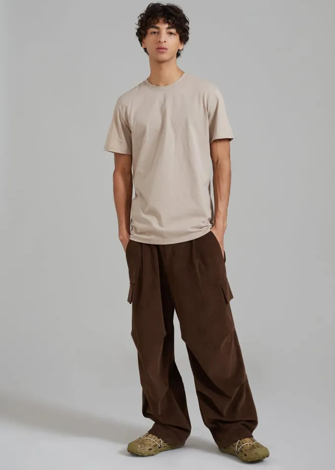 MenWomen The Frankie Shop Bottoms Garnett Corduroy Pants Brown