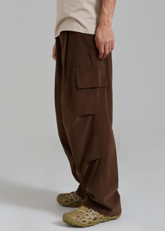 MenWomen The Frankie Shop Bottoms Garnett Corduroy Pants Brown