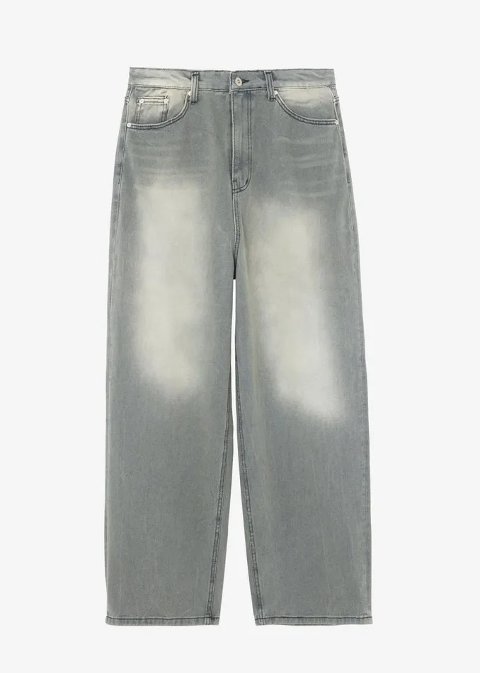 MenWomen The Frankie Shop Bottoms Kane Wide Jeans Grey Wash
