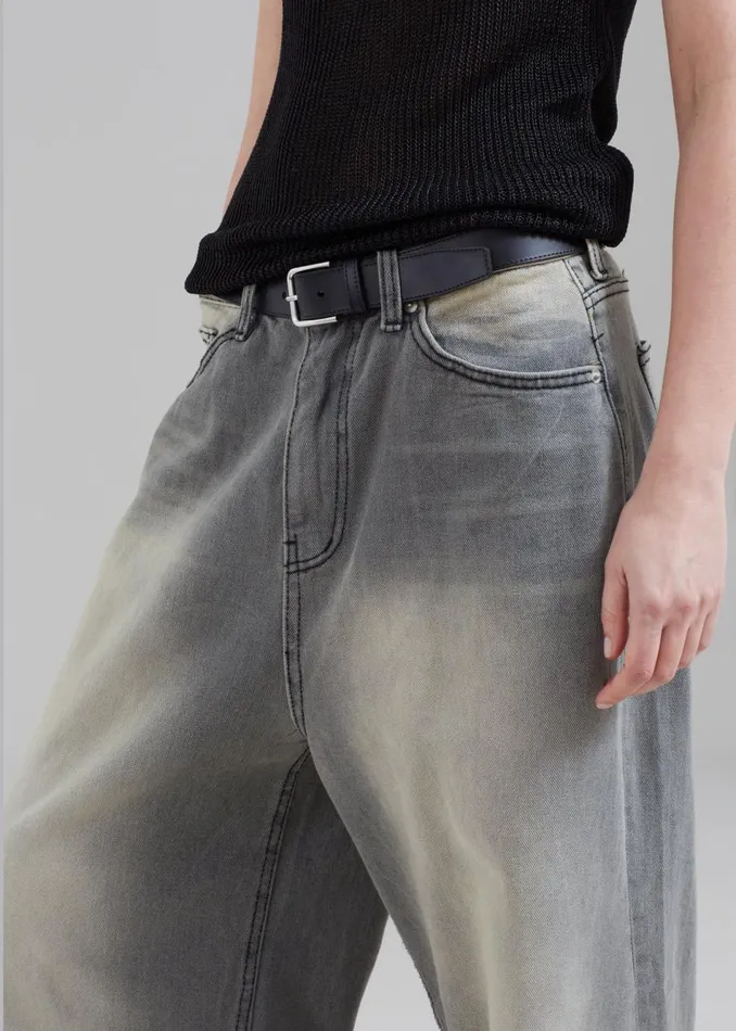 MenWomen The Frankie Shop Bottoms Kane Wide Jeans Grey Wash