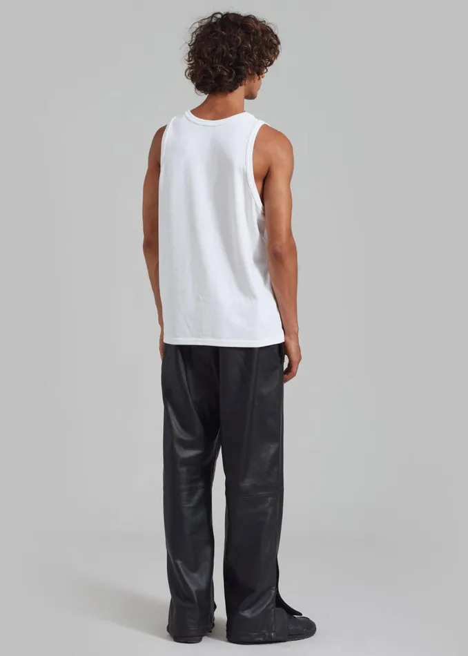 MenWomen The Frankie Shop Bottoms Kevin Leather Trousers Black