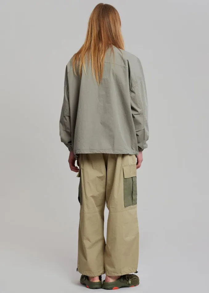 MenWomen The Frankie Shop Bottoms Stu Colorblock Cargo Pants Beige Combo