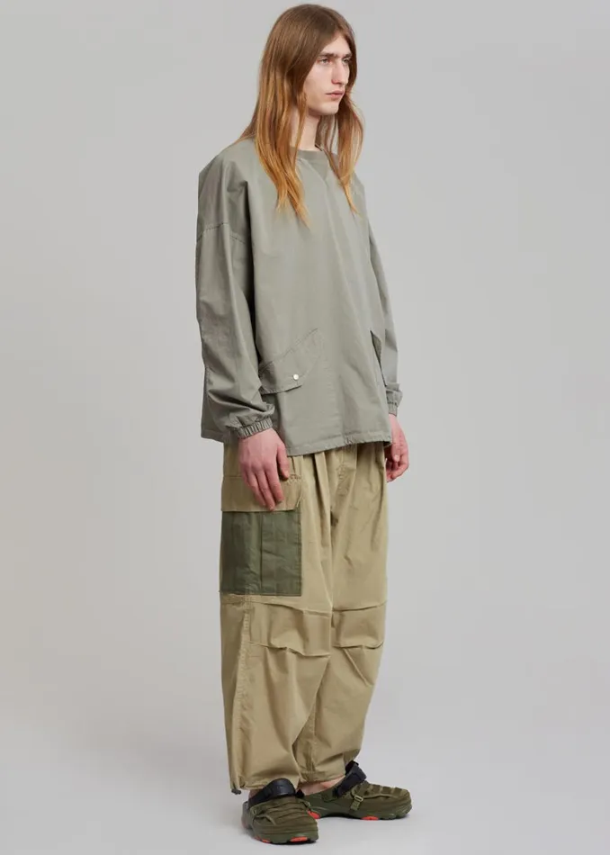 MenWomen The Frankie Shop Bottoms Stu Colorblock Cargo Pants Beige Combo