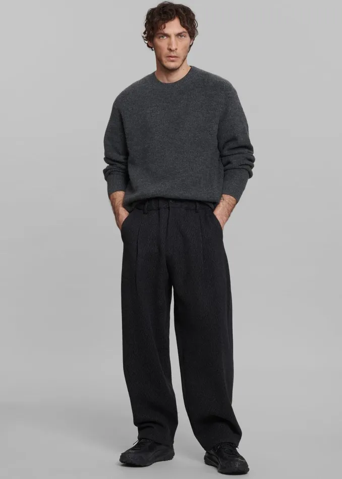MenWomen The Frankie Shop Knitwear Emory Sweater Charcoal