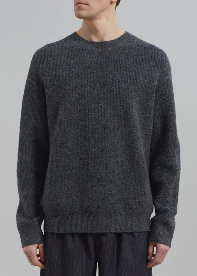 MenWomen The Frankie Shop Knitwear Emory Sweater Charcoal