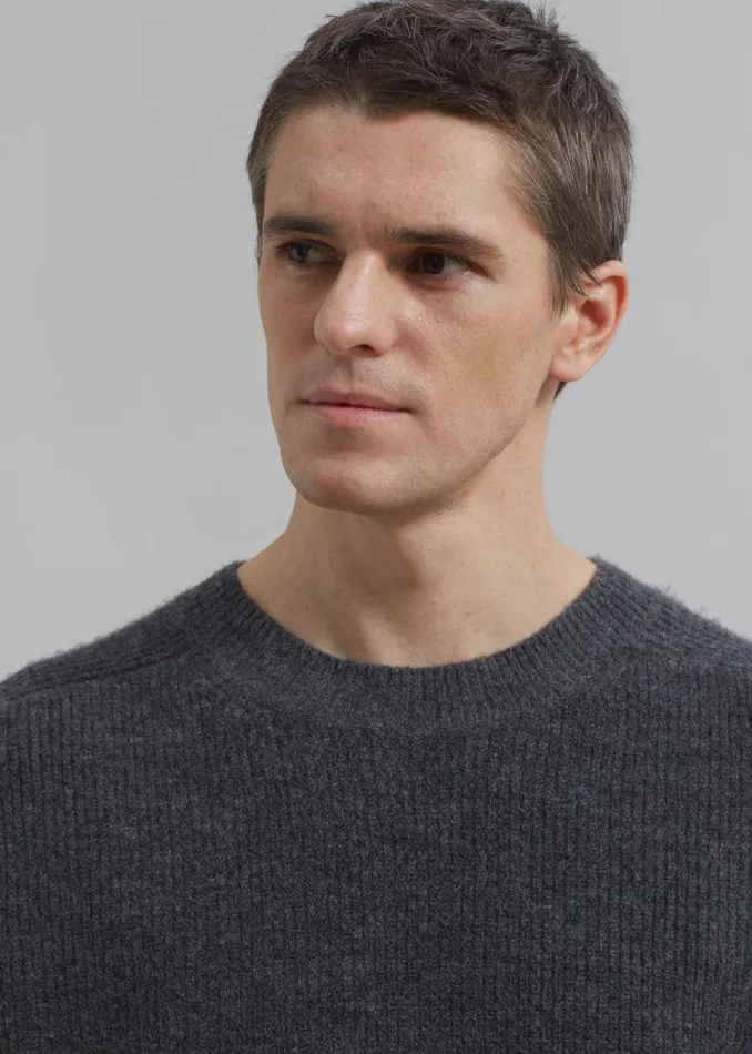 MenWomen The Frankie Shop Knitwear Emory Sweater Charcoal