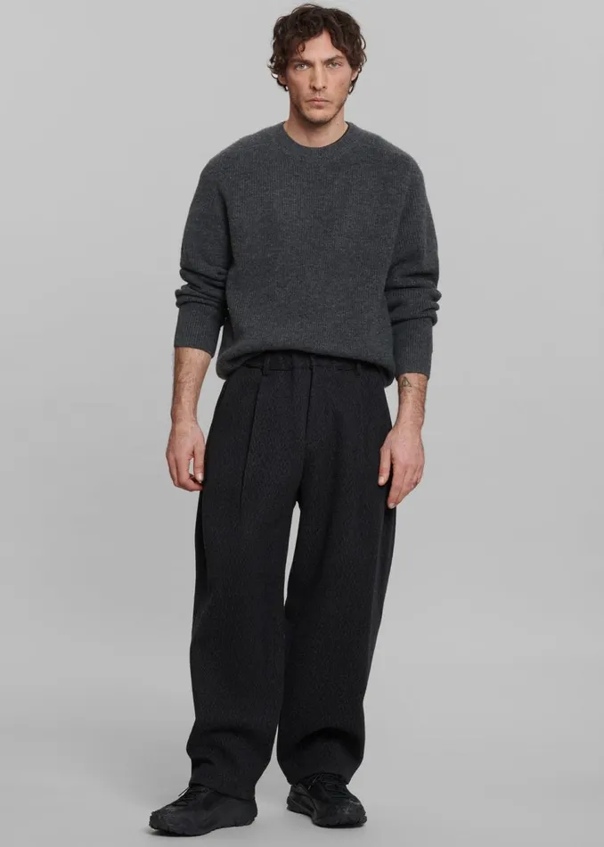 MenWomen The Frankie Shop Knitwear Emory Sweater Charcoal