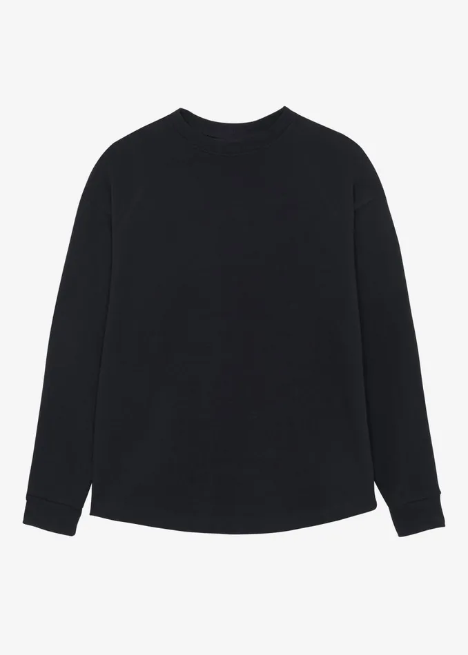 MenWomen The Frankie Shop Loungewear Newton Long Sleeves Sweat Tee Black