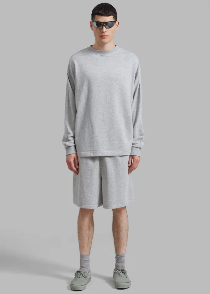 MenWomen The Frankie Shop Loungewear Newton Long Sleeves Sweat Tee Grey