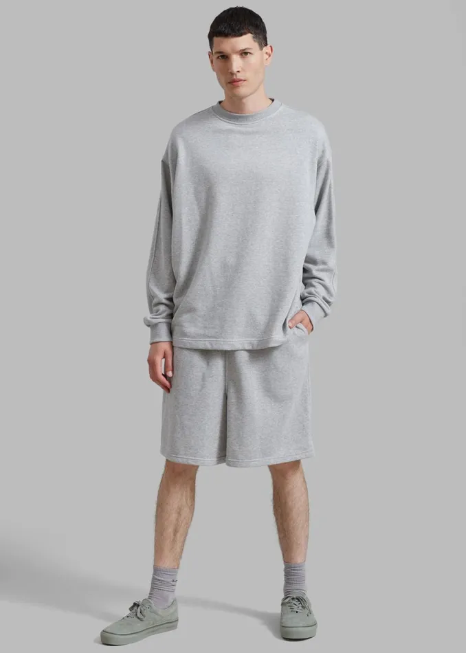 MenWomen The Frankie Shop Loungewear Newton Long Sleeves Sweat Tee Grey