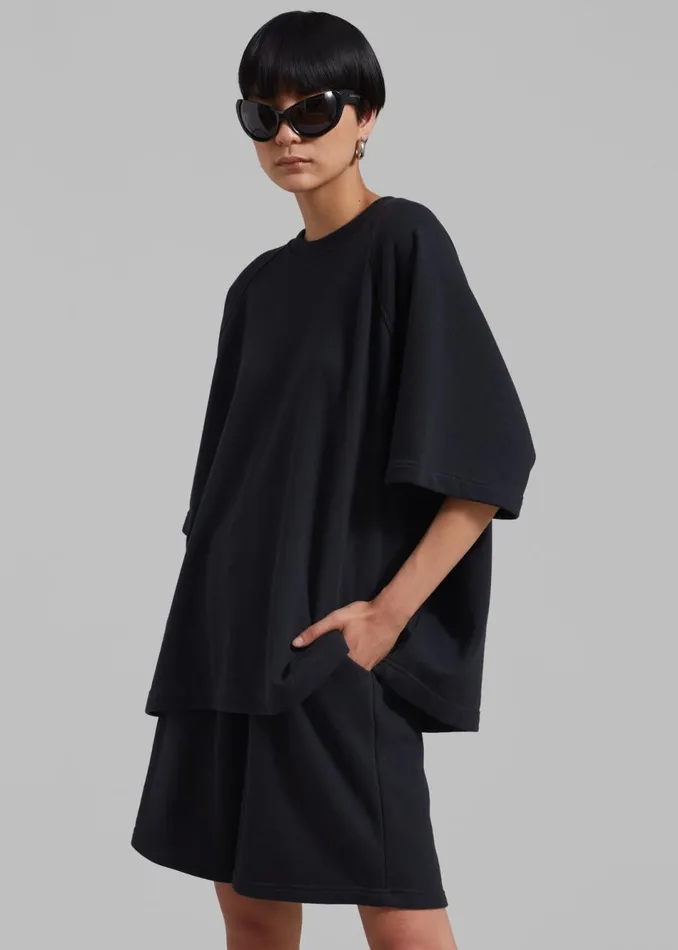 MenWomen The Frankie Shop Loungewear Newton Sweat Tee Black