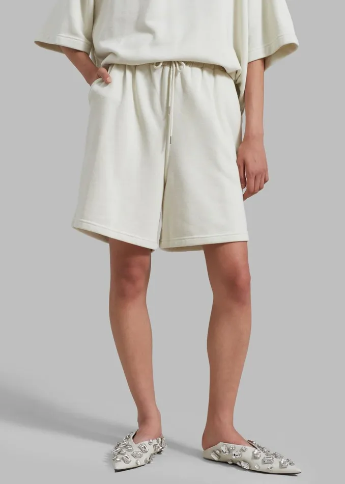 MenWomen The Frankie Shop Loungewear Newton Sweatshorts Beige