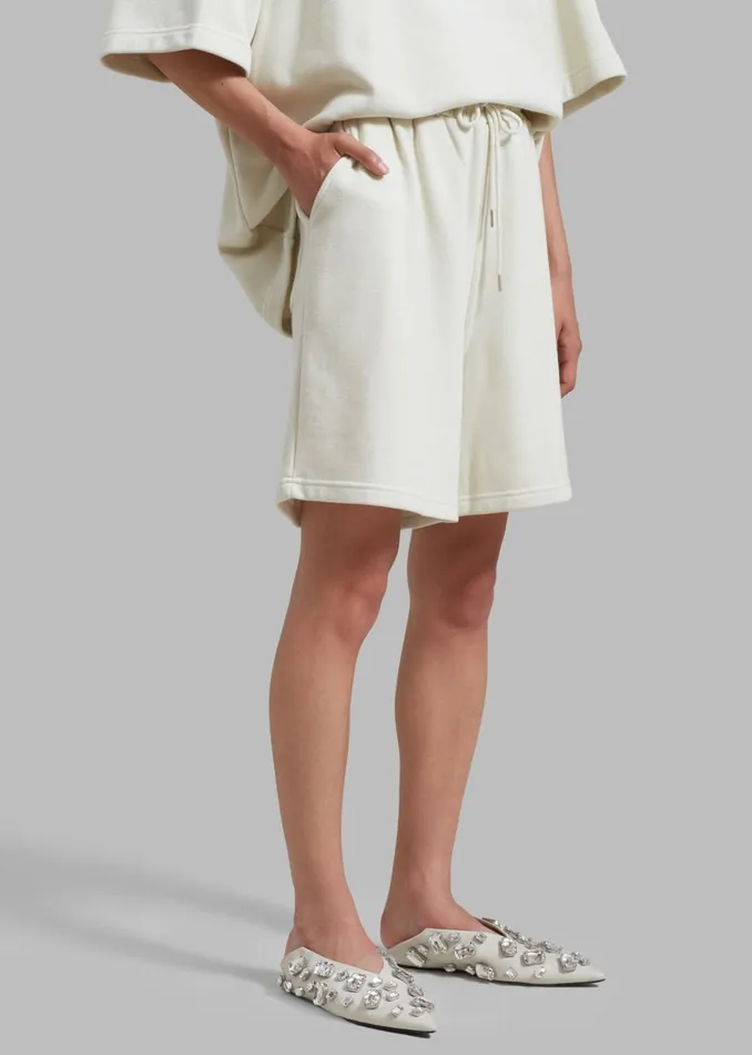 MenWomen The Frankie Shop Loungewear Newton Sweatshorts Beige