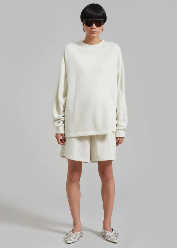 MenWomen The Frankie Shop Loungewear Newton Sweatshorts Beige