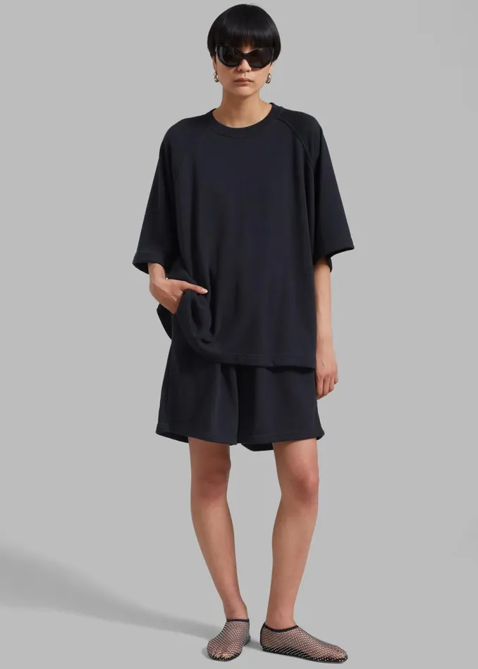 MenWomen The Frankie Shop Loungewear Newton Sweatshorts Black