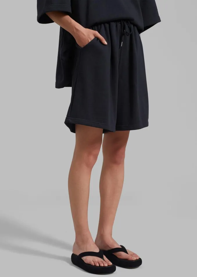 MenWomen The Frankie Shop Loungewear Newton Sweatshorts Black