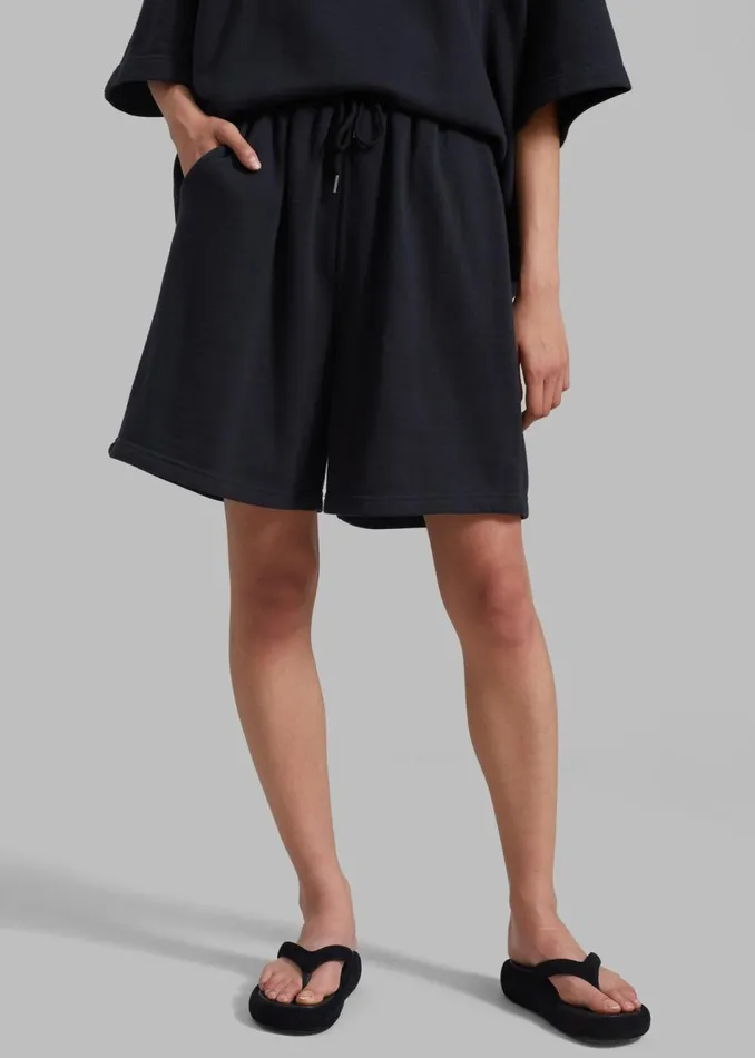MenWomen The Frankie Shop Loungewear Newton Sweatshorts Black