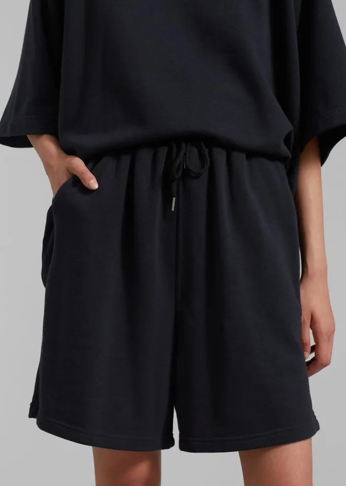MenWomen The Frankie Shop Loungewear Newton Sweatshorts Black