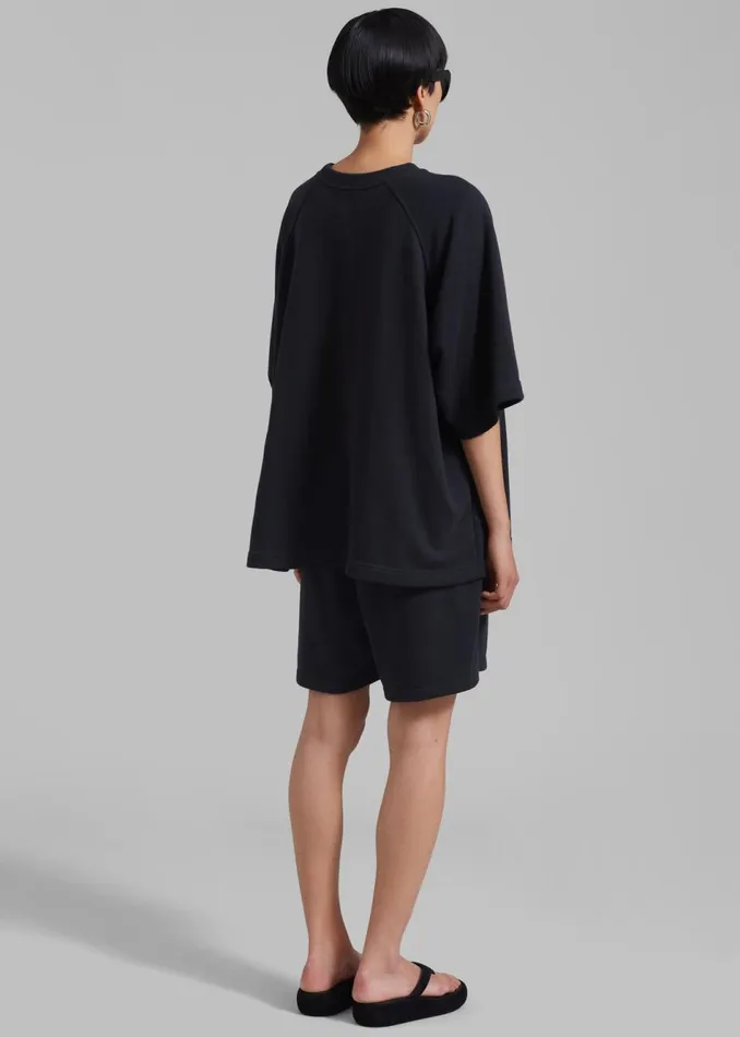 MenWomen The Frankie Shop Loungewear Newton Sweatshorts Black