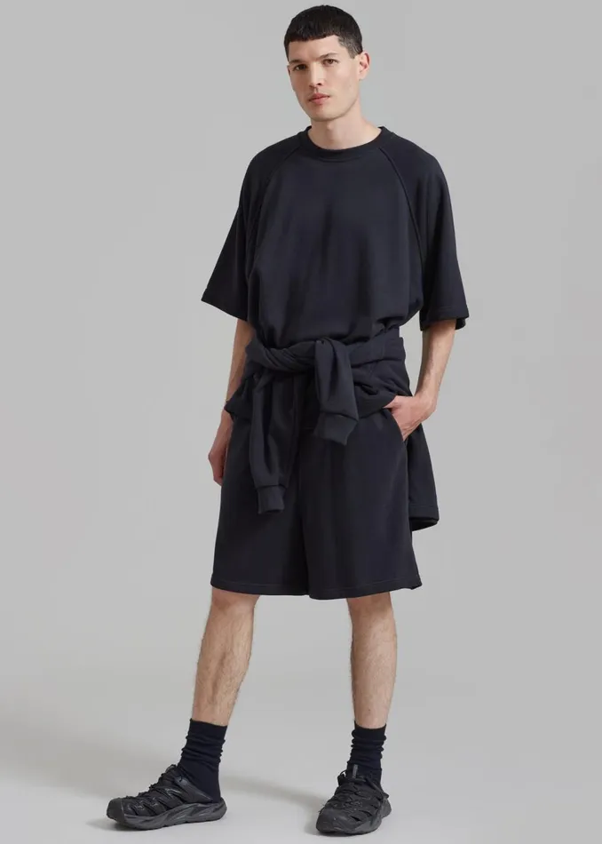MenWomen The Frankie Shop Loungewear Newton Sweatshorts Black
