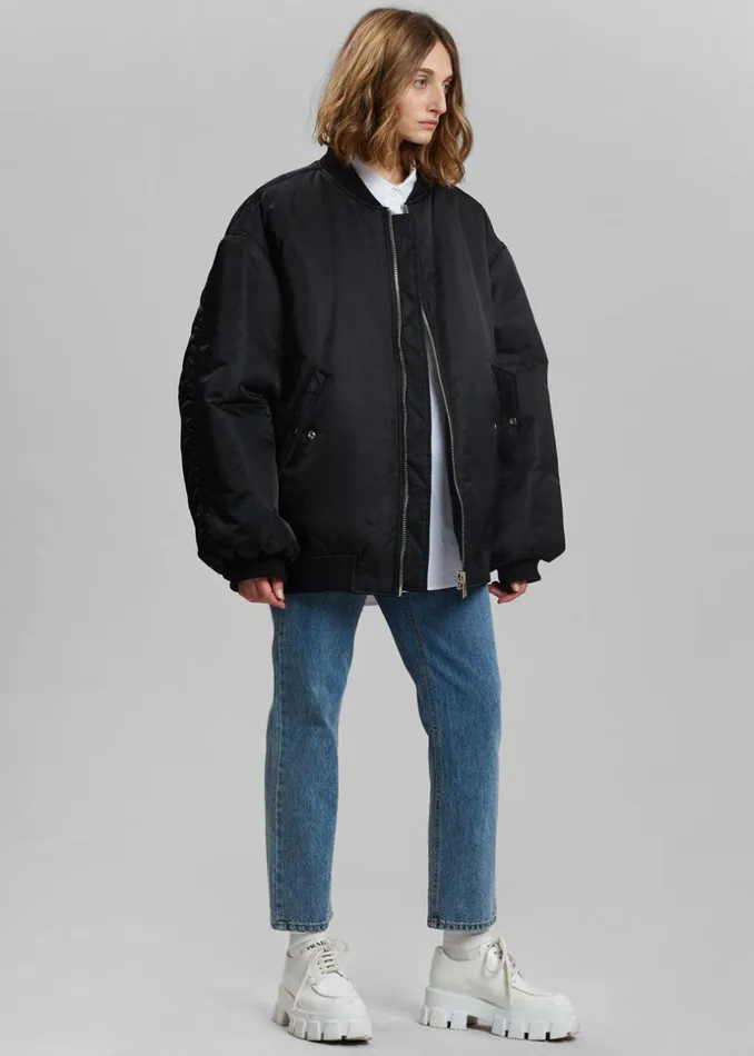 MenWomen The Frankie Shop Outerwear Astra Bomber Jacket Black