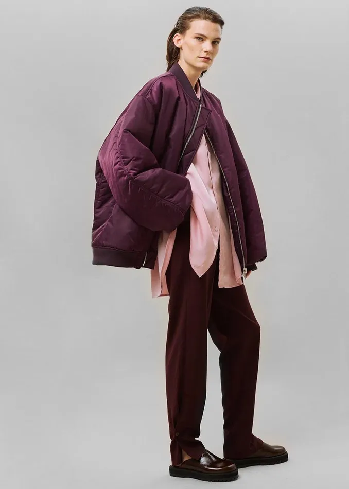 MenWomen The Frankie Shop Outerwear Astra Bomber Jacket Royal Purple