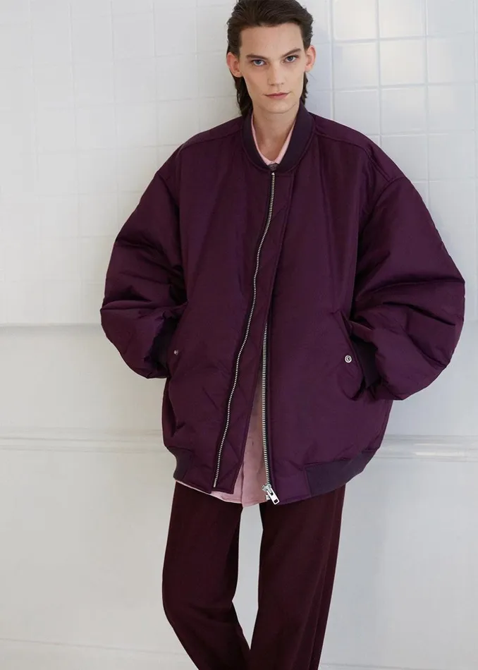 MenWomen The Frankie Shop Outerwear Astra Bomber Jacket Royal Purple