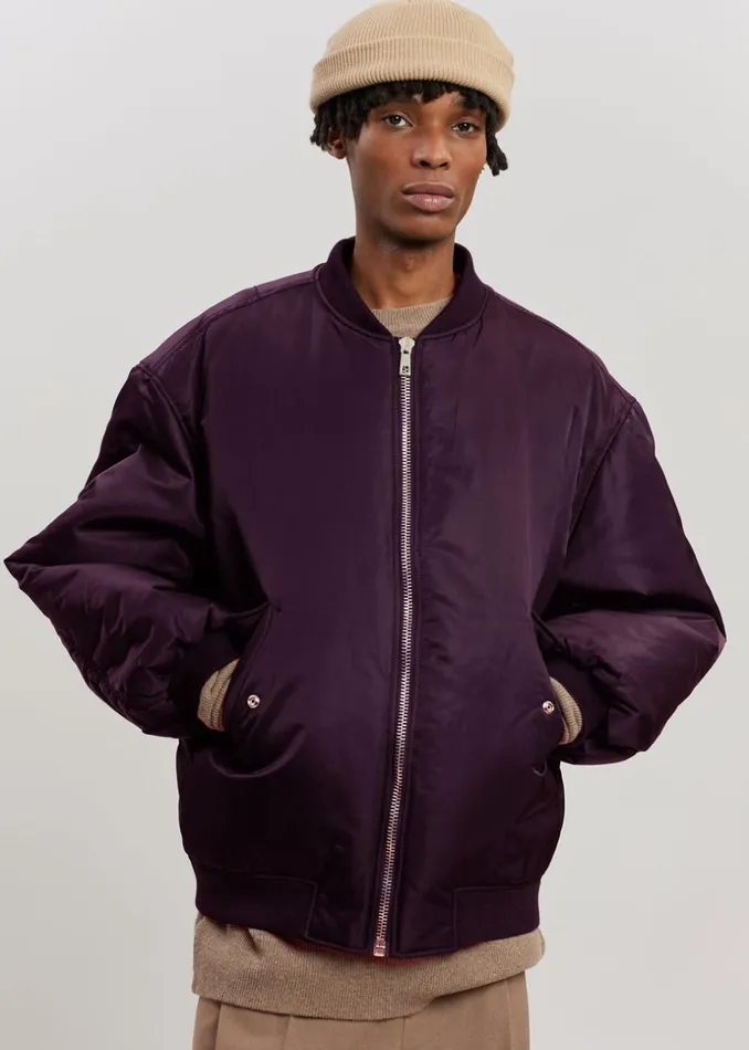 MenWomen The Frankie Shop Outerwear Astra Bomber Jacket Royal Purple