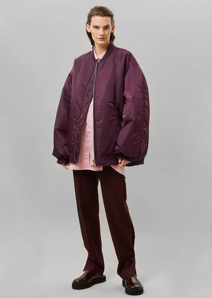 MenWomen The Frankie Shop Outerwear Astra Bomber Jacket Royal Purple