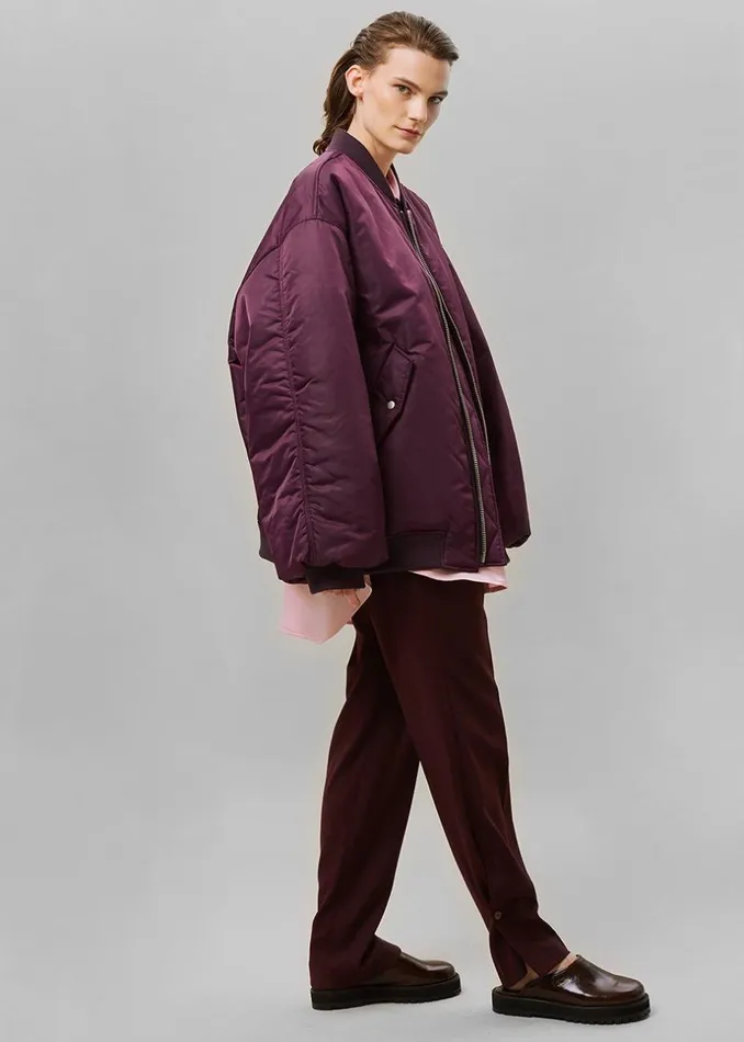 MenWomen The Frankie Shop Outerwear Astra Bomber Jacket Royal Purple