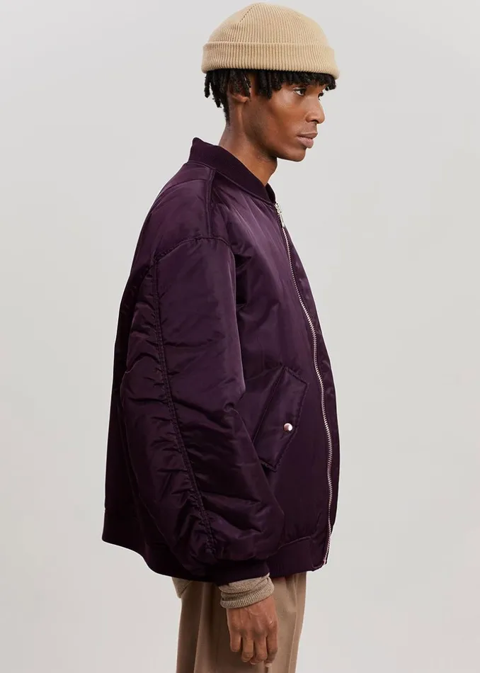 MenWomen The Frankie Shop Outerwear Astra Bomber Jacket Royal Purple