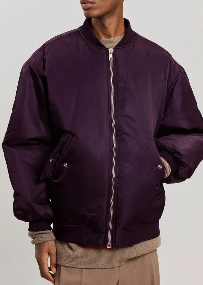 MenWomen The Frankie Shop Outerwear Astra Bomber Jacket Royal Purple