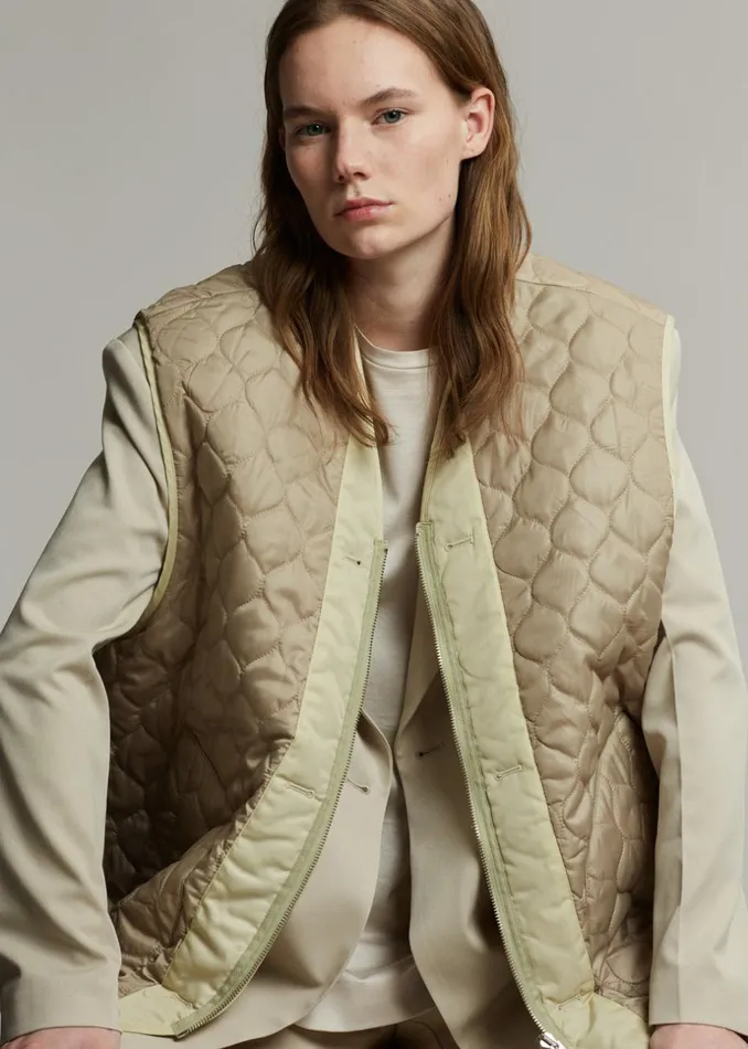 MenWomen The Frankie Shop Outerwear Gaby Reversible Vest Mastic