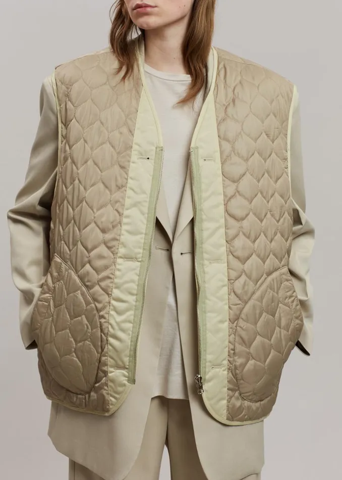 MenWomen The Frankie Shop Outerwear Gaby Reversible Vest Mastic