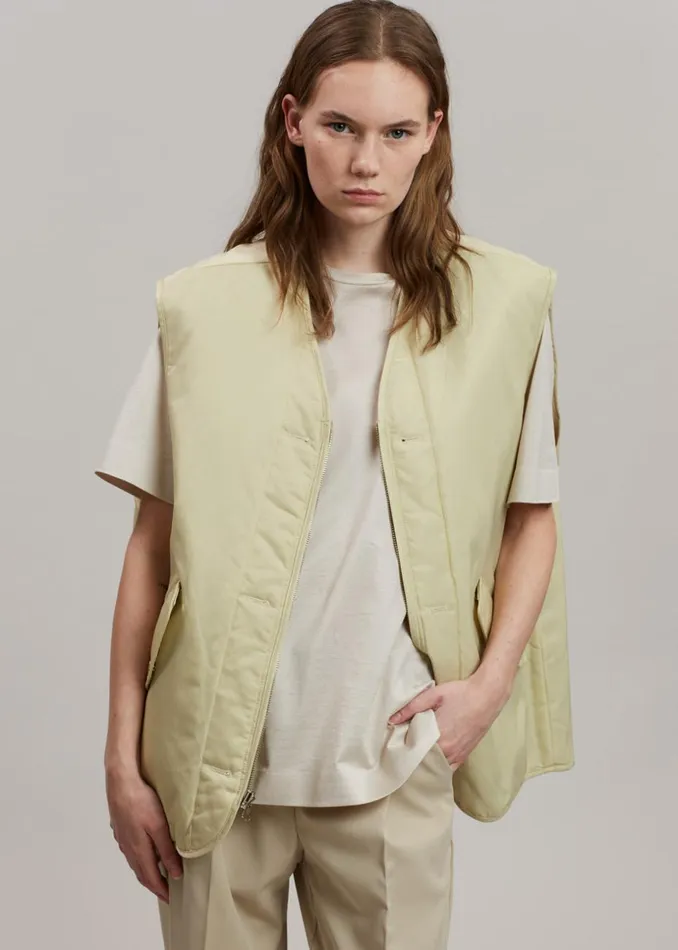 MenWomen The Frankie Shop Outerwear Gaby Reversible Vest Mastic