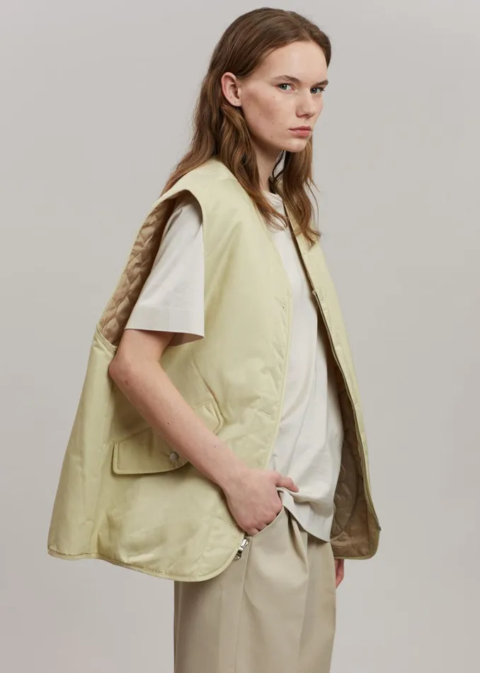MenWomen The Frankie Shop Outerwear Gaby Reversible Vest Mastic