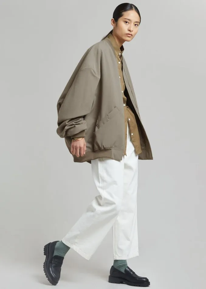 MenWomen The Frankie Shop Outerwear Lumi Bomber Jacket Dark Olive