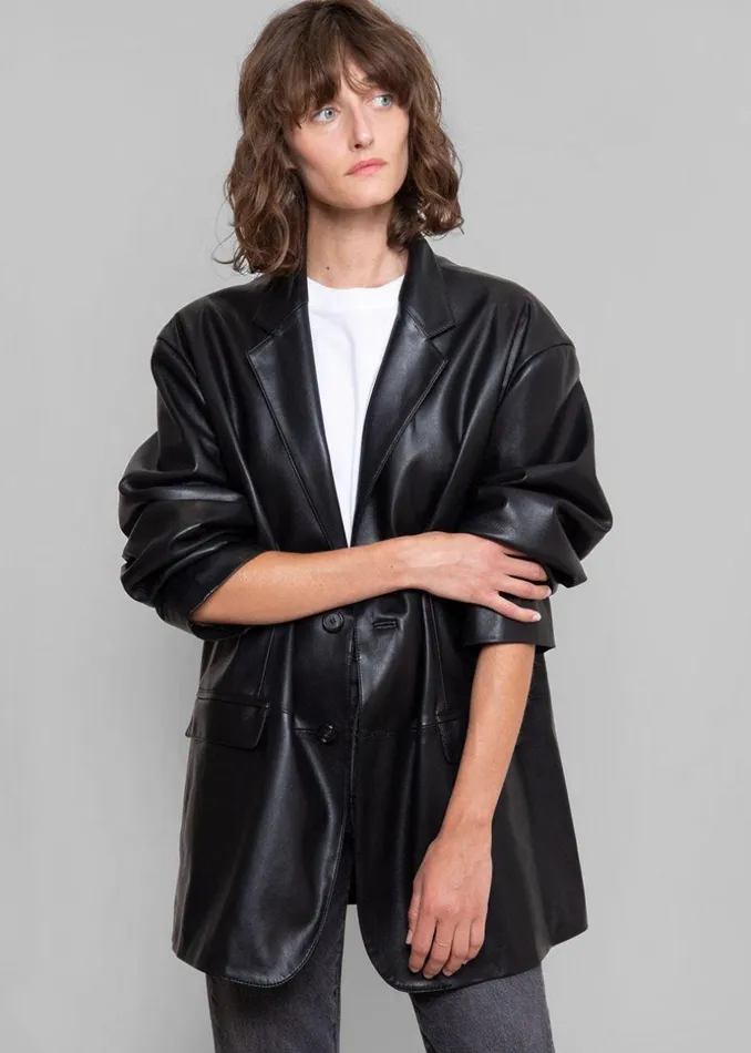 MenWomen The Frankie Shop Outerwear Olympia Blazer Black