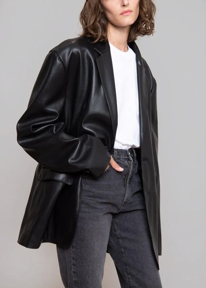 MenWomen The Frankie Shop Outerwear Olympia Blazer Black