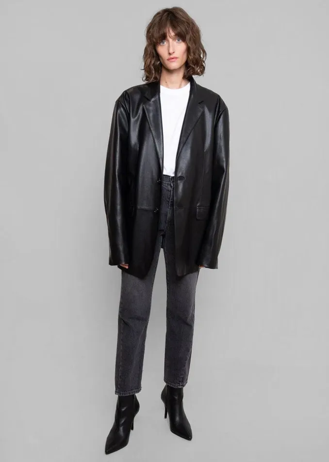 MenWomen The Frankie Shop Outerwear Olympia Blazer Black