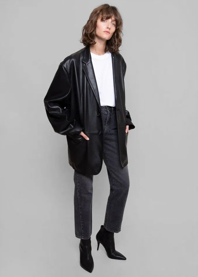 MenWomen The Frankie Shop Outerwear Olympia Blazer Black