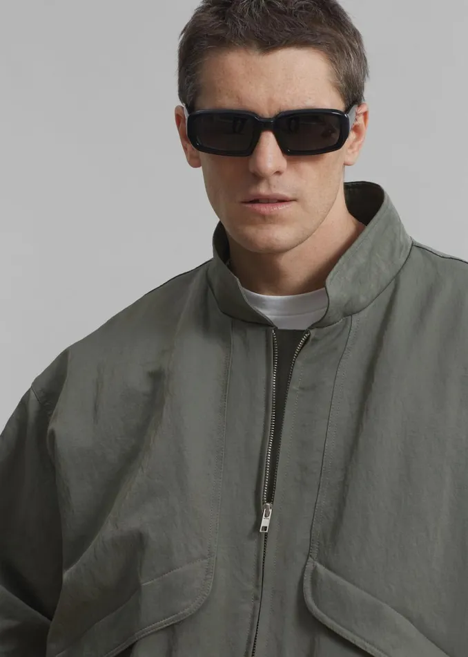 MenWomen The Frankie Shop Outerwear Seth Oversized Jacket Khaki