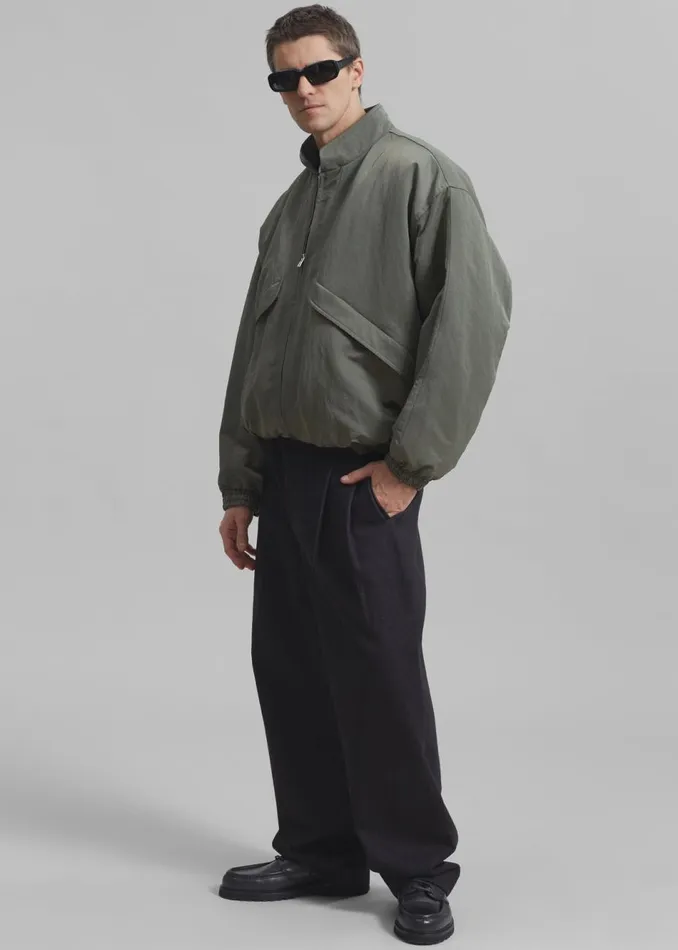 MenWomen The Frankie Shop Outerwear Seth Oversized Jacket Khaki