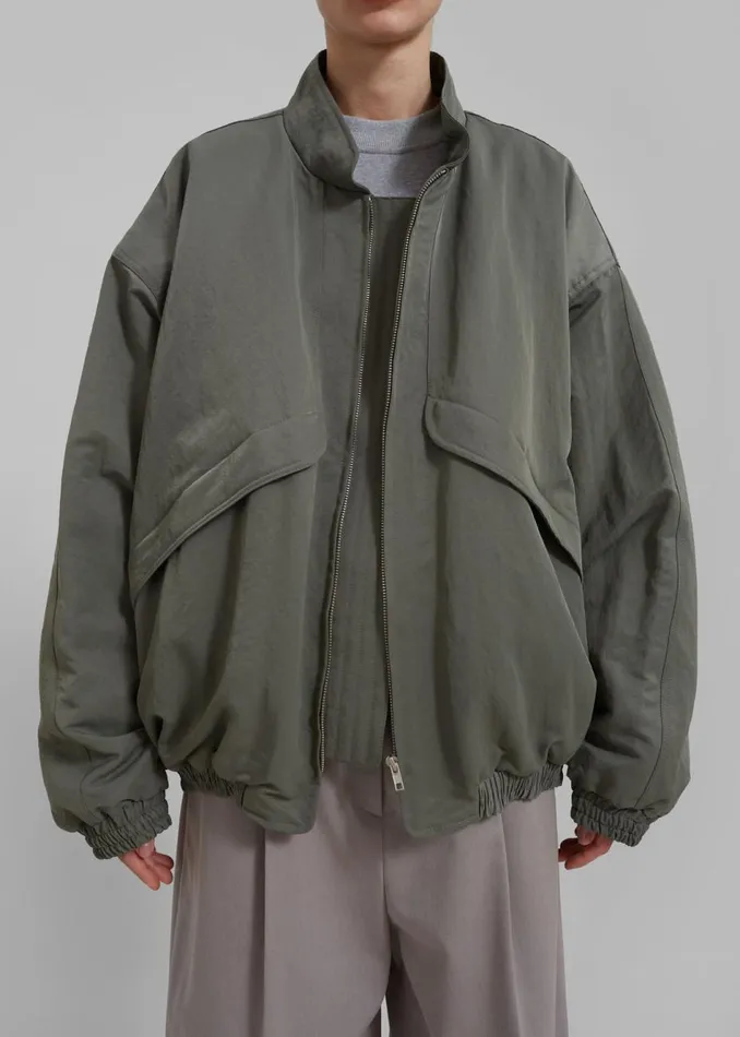 MenWomen The Frankie Shop Outerwear Seth Oversized Jacket Khaki