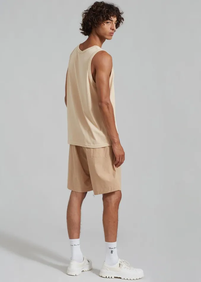MenWomen The Frankie Shop Tops Briston Boxy Tank Beige