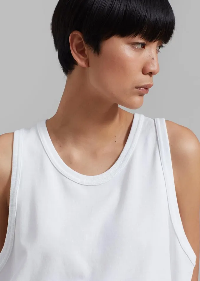 MenWomen The Frankie Shop Tops Briston Boxy Tank White