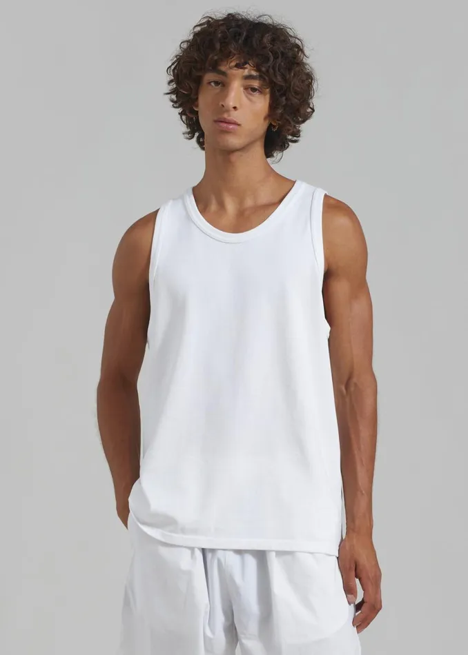 MenWomen The Frankie Shop Tops Briston Boxy Tank White