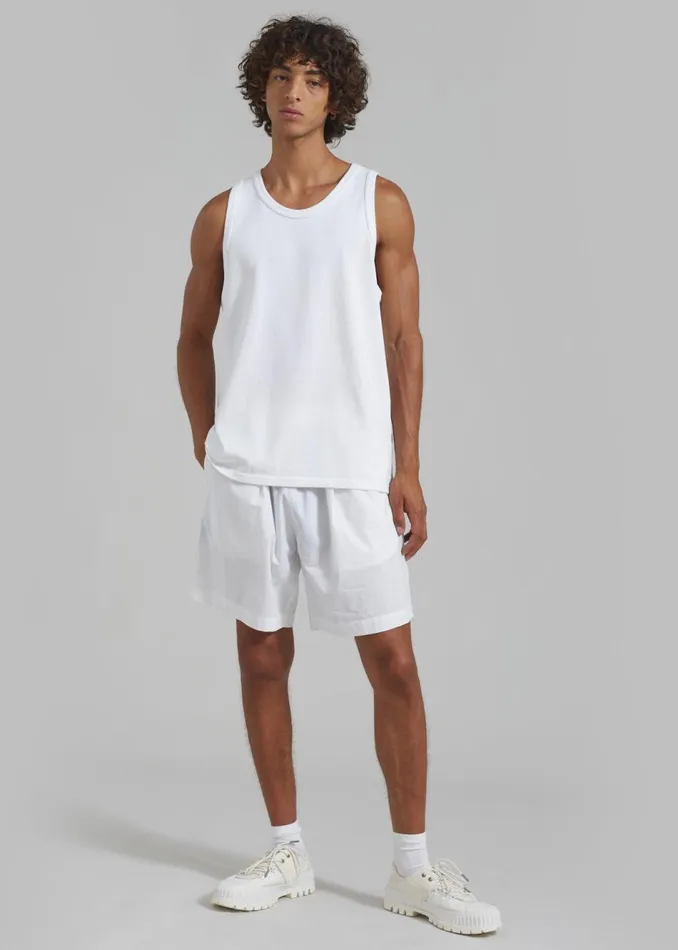 MenWomen The Frankie Shop Tops Briston Boxy Tank White