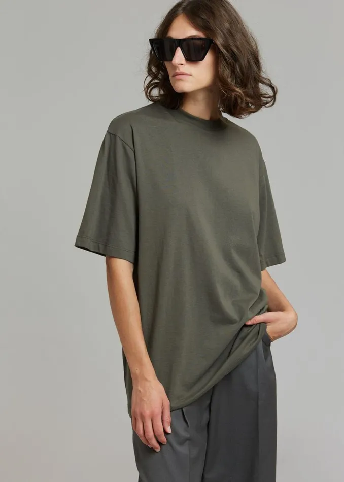 MenWomen The Frankie Shop Tops Evora Tee Olive
